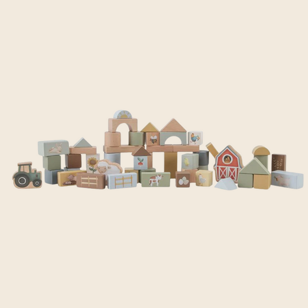 Little Farm Wooden Building Blocks