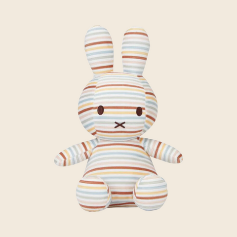 Miffy Soft Toy with Vintage Sunny Stripes Print