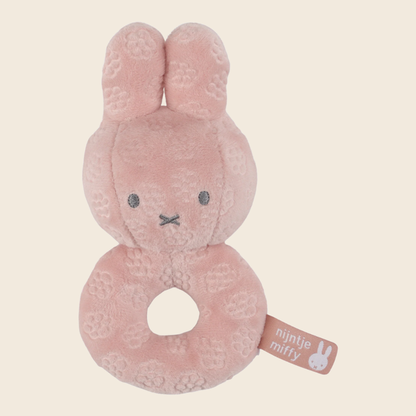 Soft Pink Flower Miffy Rattle