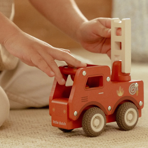 Wooden Fire Truck Toy