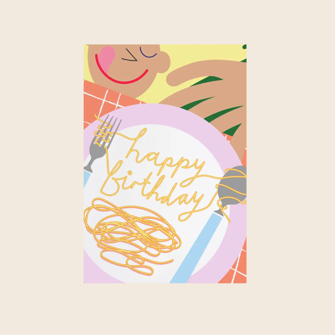 Happy Birthday Spaghetti Card