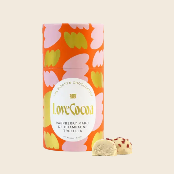 Raspberry Champagne White Chocolate Truffles