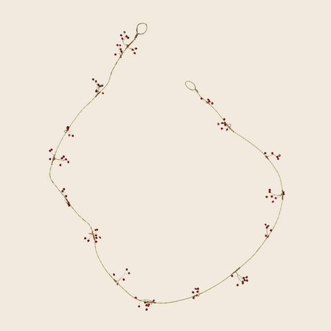 Brass Garland with Red Beads
