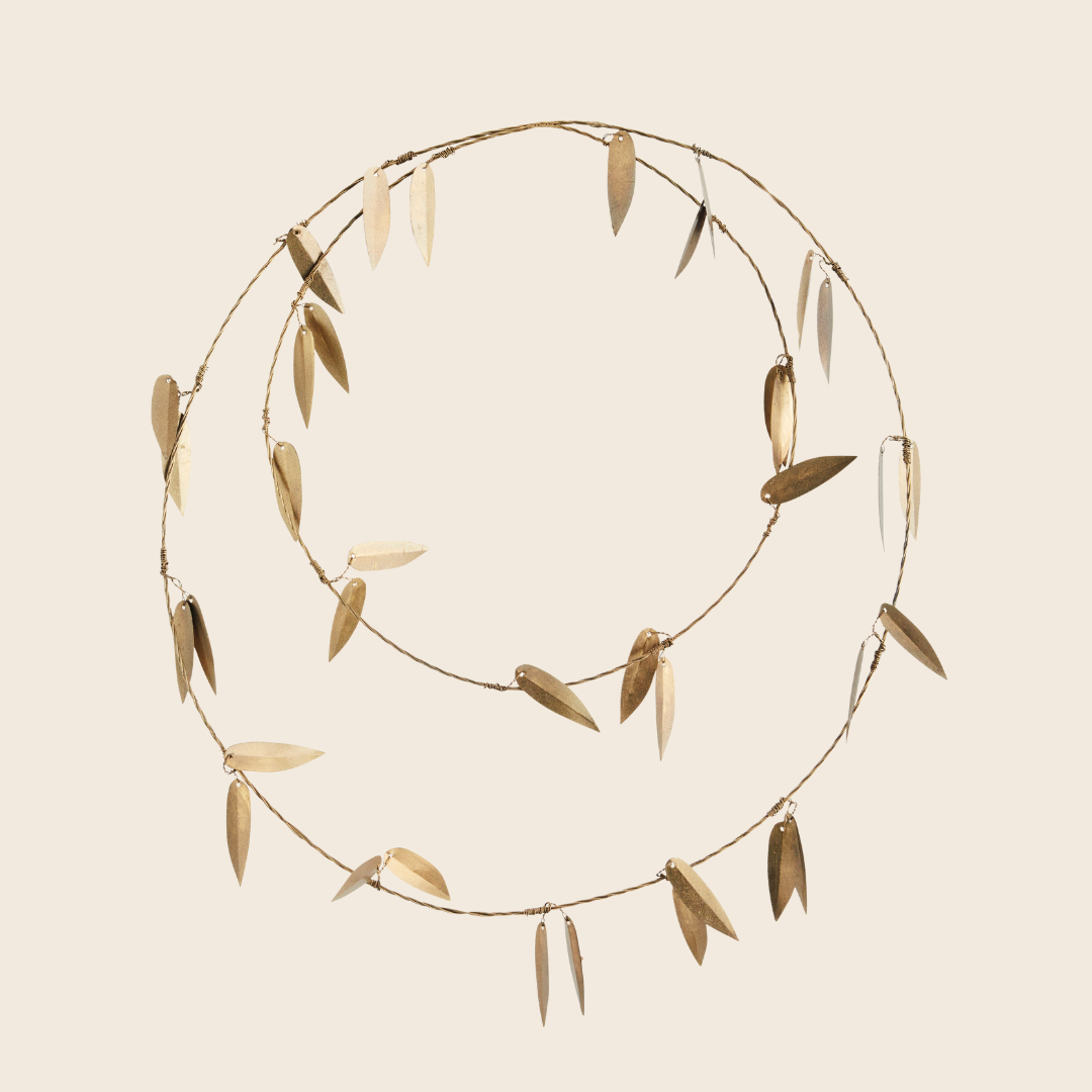 Brass Leaves Wreath Decoration