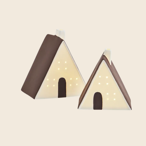 Porcelain Houses with LED Lights | 2 Sizes