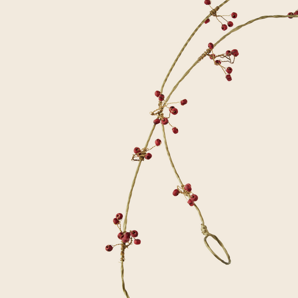 Brass Garland with Red Beads