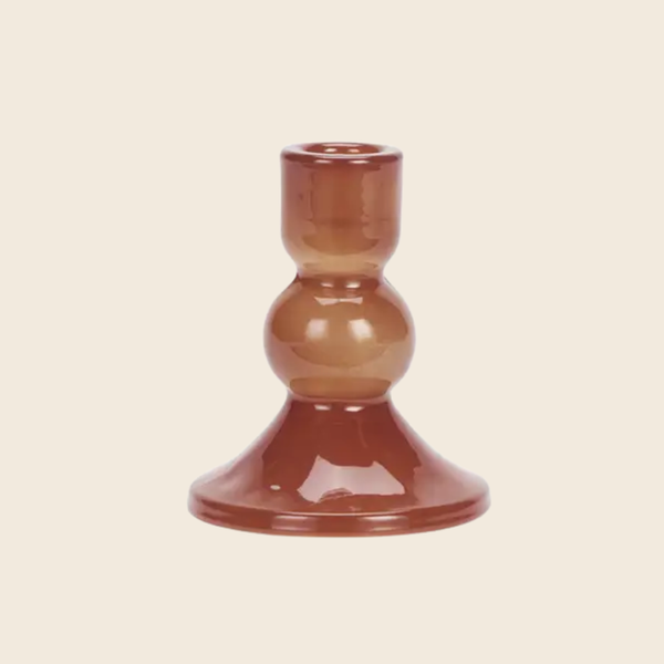 Glass Candle Holder | Red