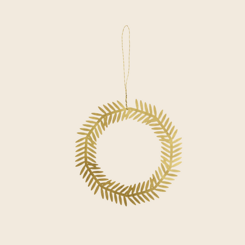 Hanging Brass Wreath Decoration