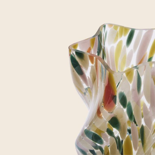 Twisted Glass Vase | Colourful Confetti