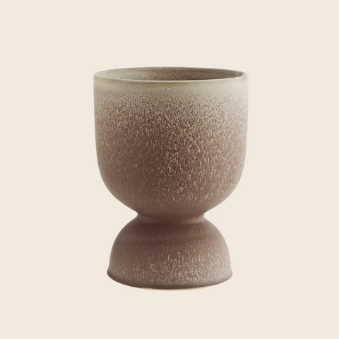Curve Plant Pot | Powder Brown