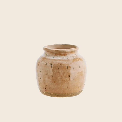 Small Stoneware Plant Pot | Peach