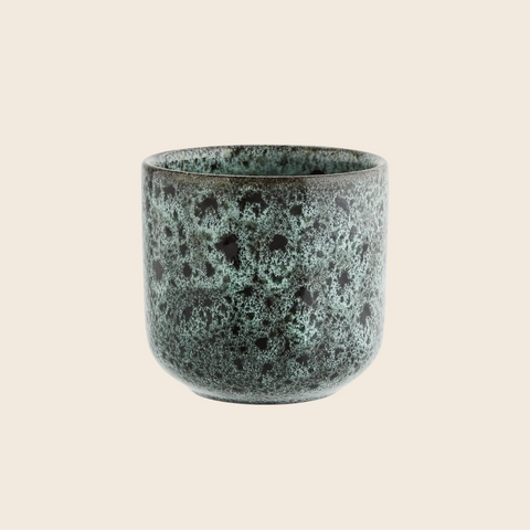 Stoneware Cup | Petrol Blue and Black