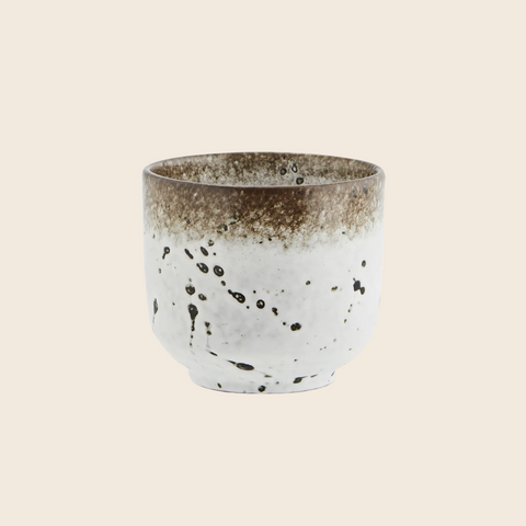 Stoneware Cup | White and Brown Speckle