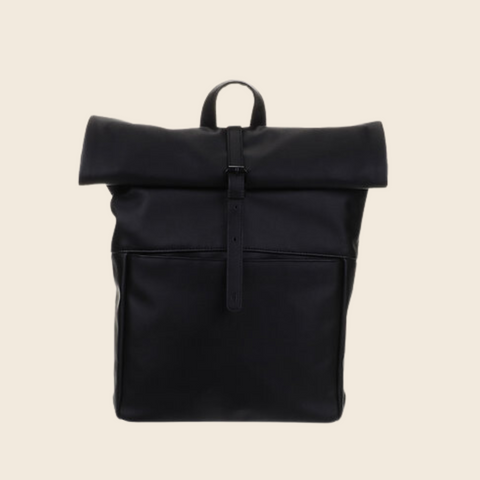 Herb Recycled Vegan Leather Backpack | Black