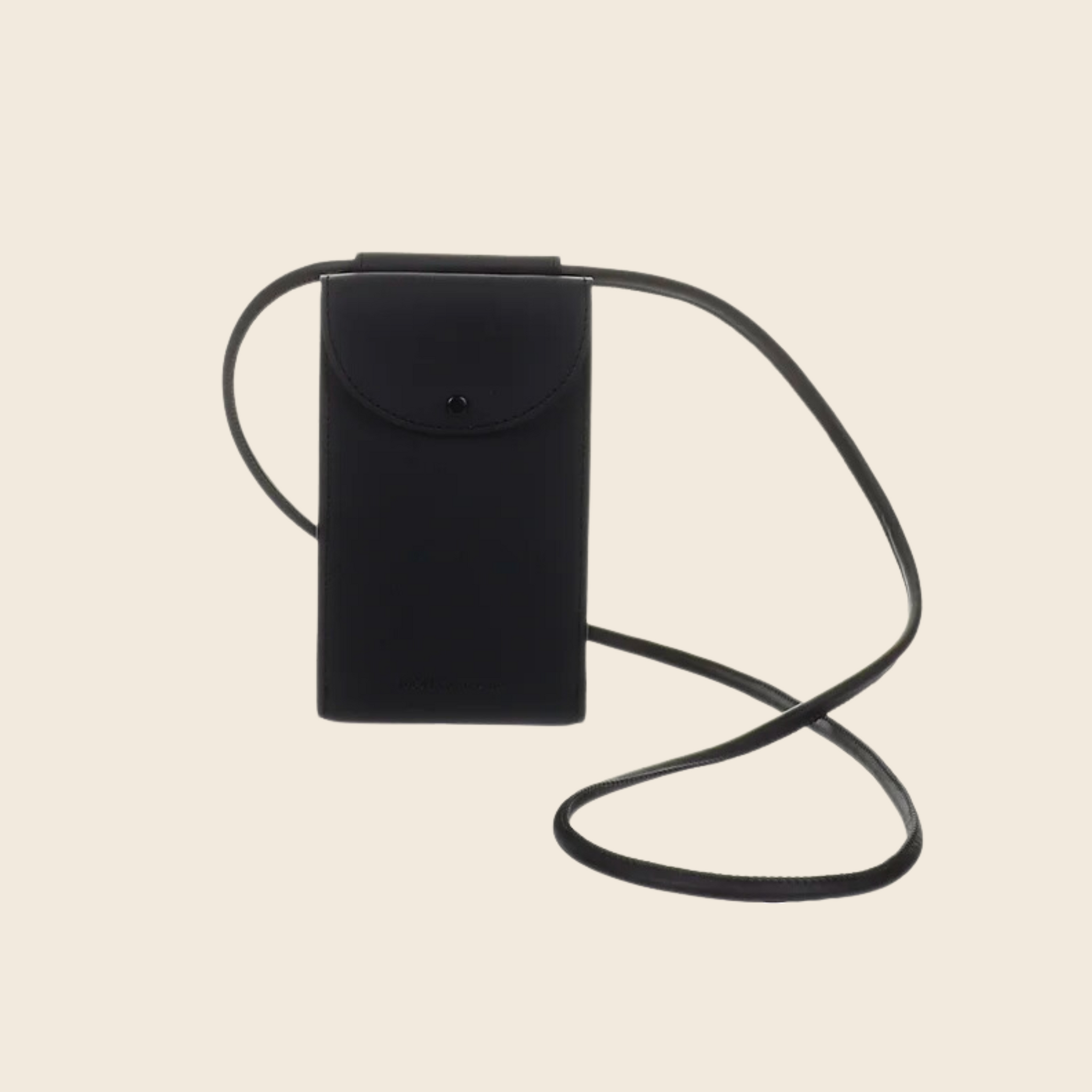 Recycled Vegan Leather Phone Pouch | Black