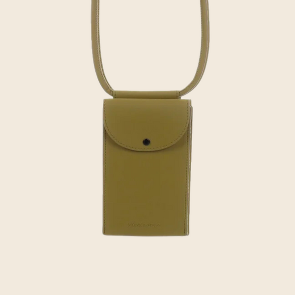 Recycled Vegan Leather Phone Pouch | Willow Green