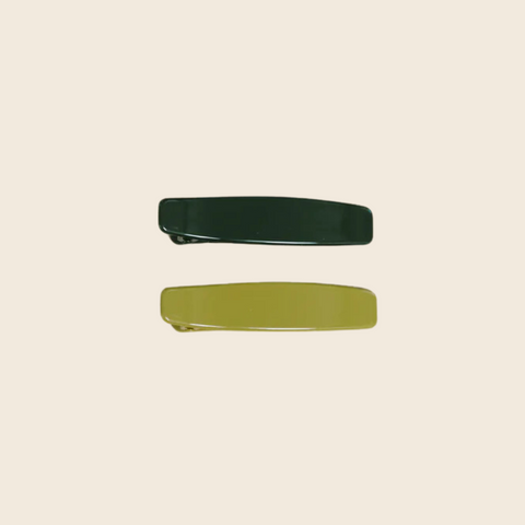 Lani Hair Clip Duo | Green