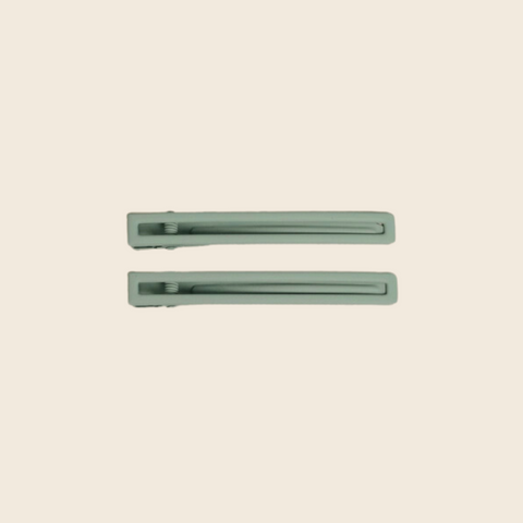 Nat and Noor Leia Hair Clips | Sage Green