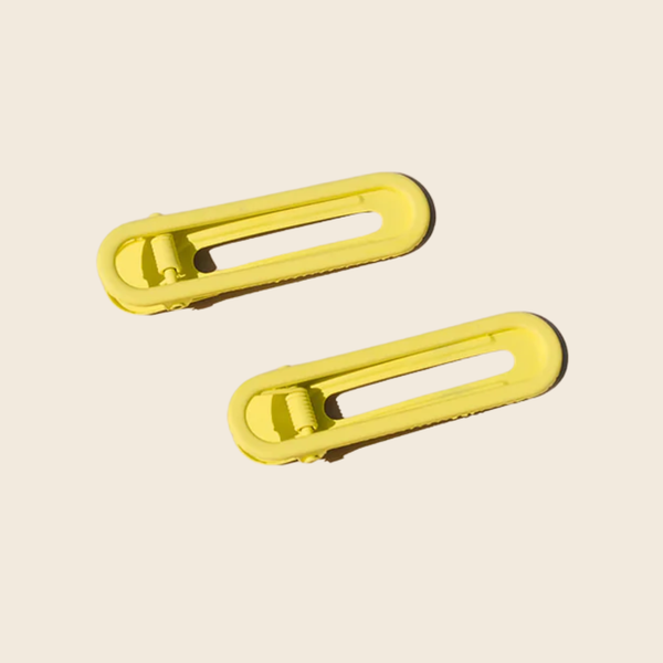 Hair Clip Duo | Butter Yellow