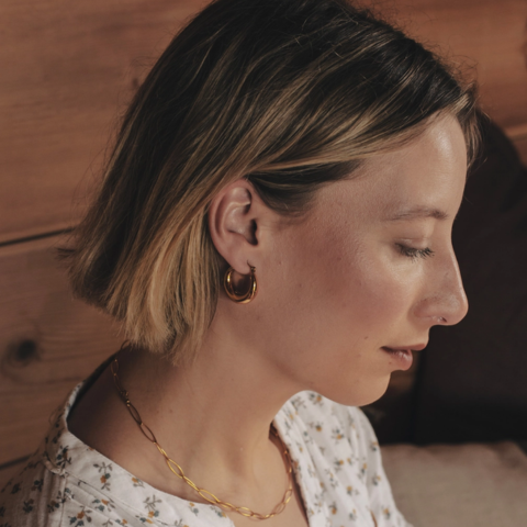 Gold Bold Hoop Earrings