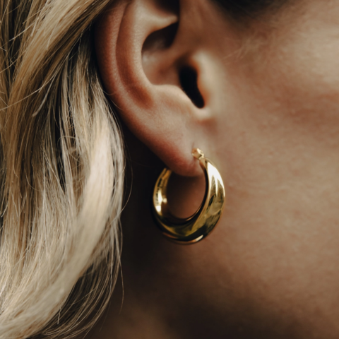 Gold Bold Hoop Earrings