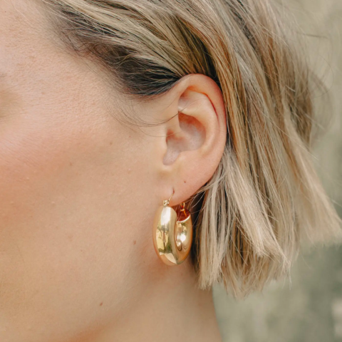 Gold Bold Hoop Earrings Nordic Muse