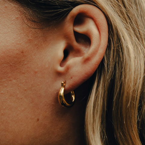 Nordic Muse Mini Bold Crescent Hoop Earrings