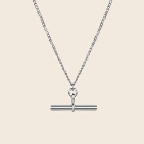 Silver T-Bar Chain Necklace