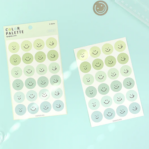Smiley Sticker Pack | Mint Green
