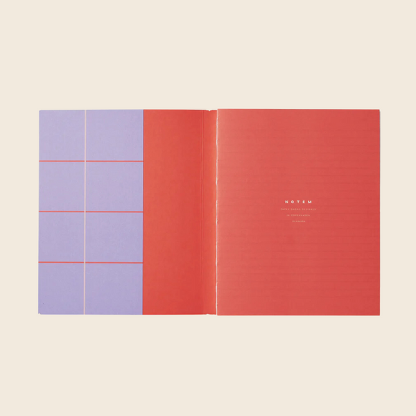 Medium Uma Lay Flat Notebook | Lavender Check