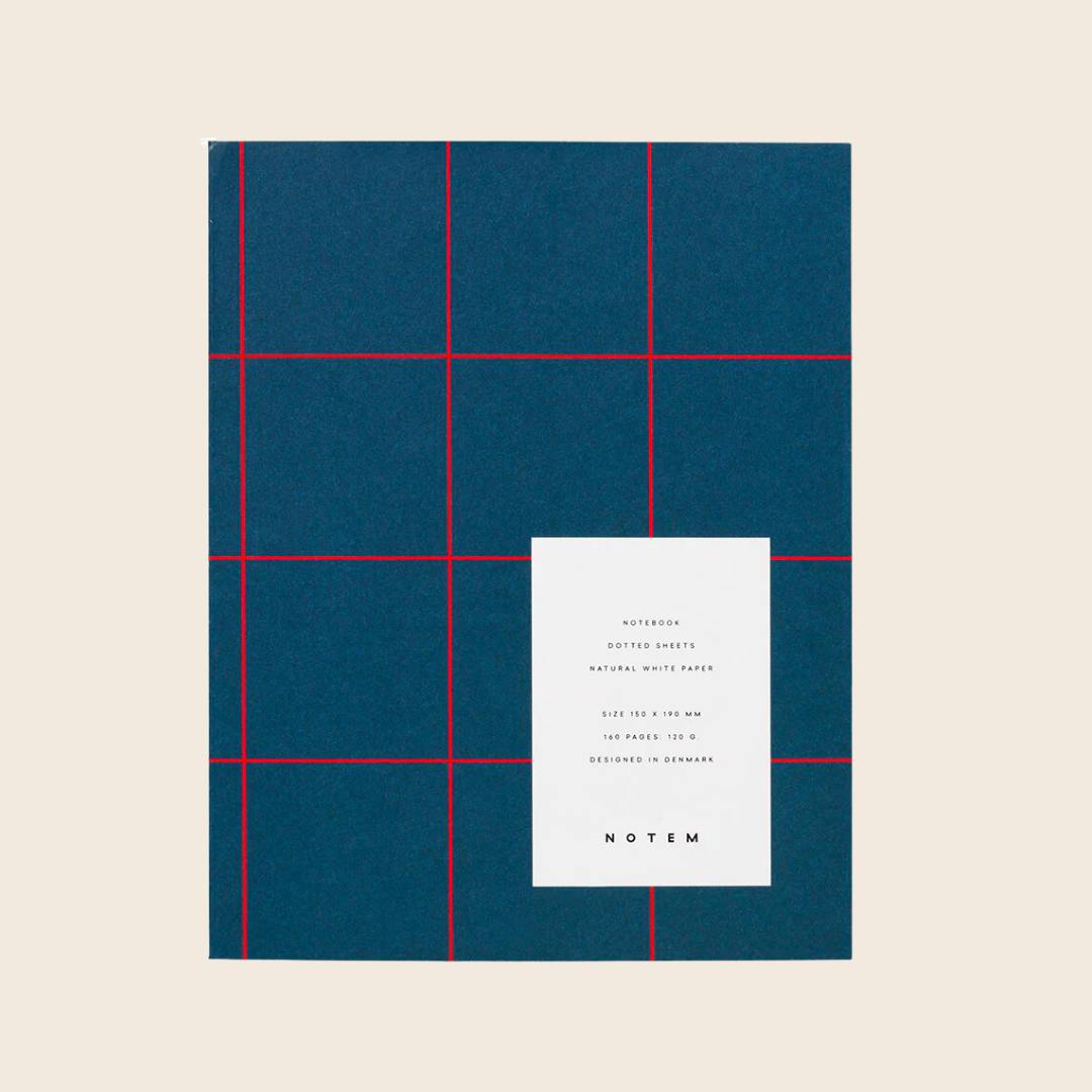 Medium Uma Lay Flat Notebook | Blue Grid