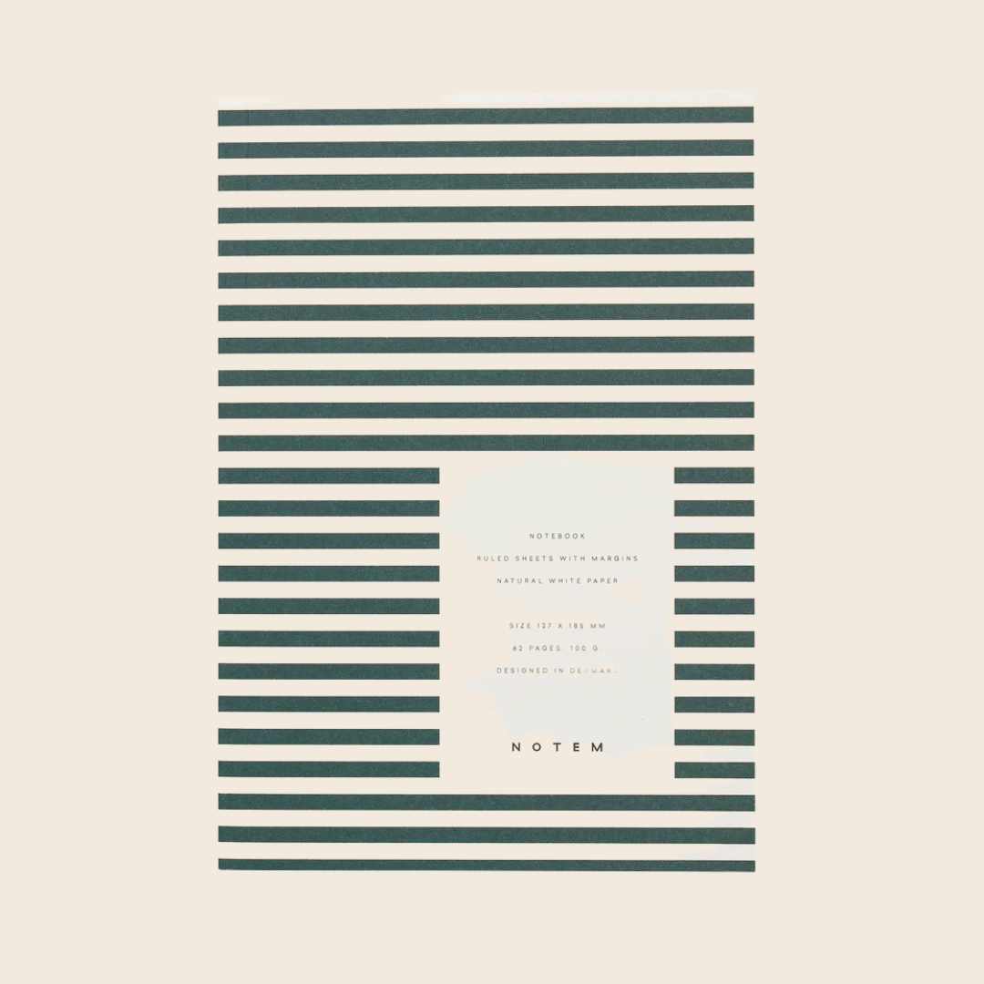 Lined Vita Notebook | Green Stripe