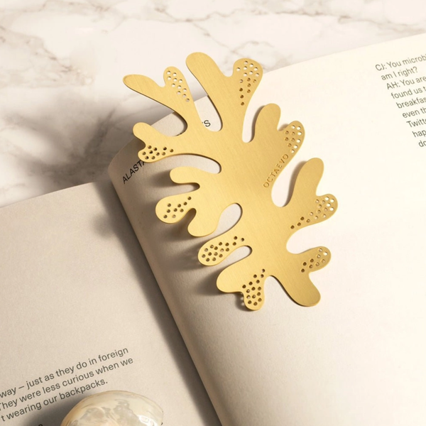 Brass Coral Shaped Bookmark