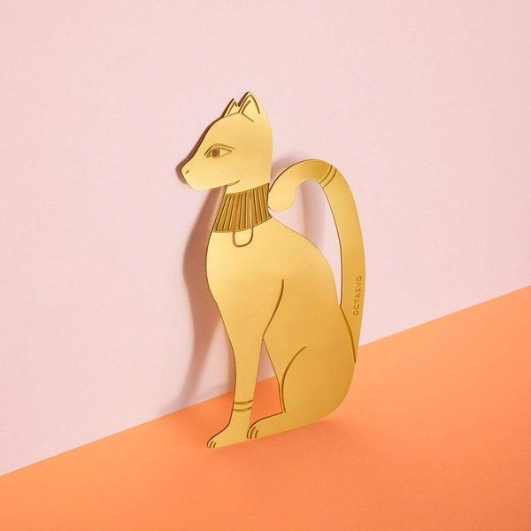 Brass Cat Bookmark