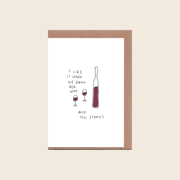 Oh Lightning Drinking Wine, Telling Stories Card