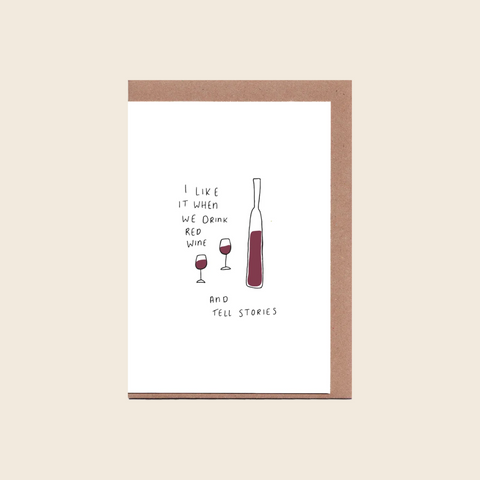 Oh Lightning Drinking Wine, Telling Stories Card