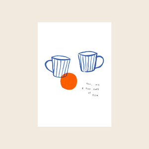 You, Me, And Two Cups of Tea Print by Oh Lightning