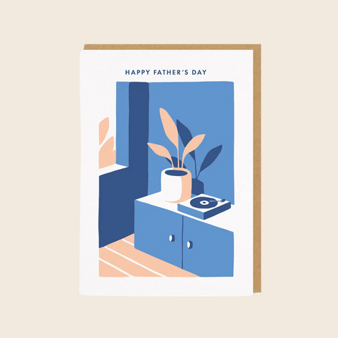 Record Player Father's Day Card