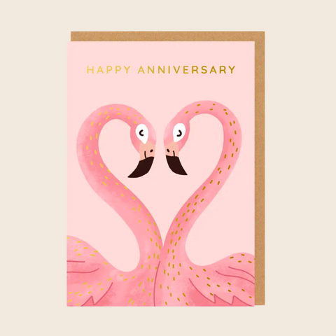 Ohh Deer Flamingo Anniversary Card