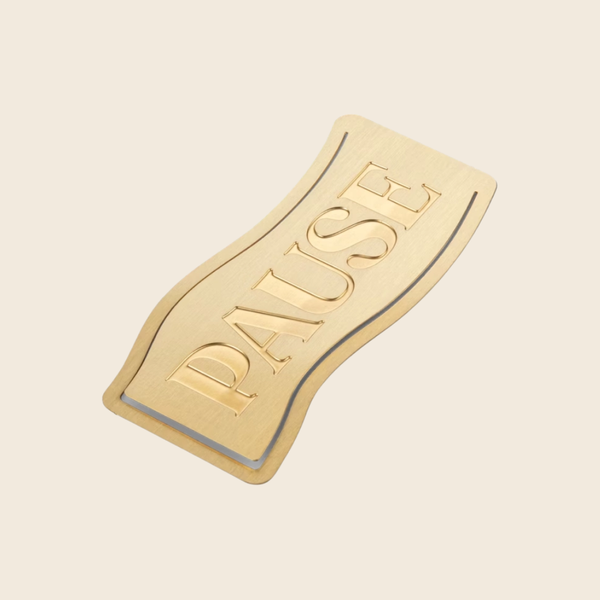 Brass Pause Bookmark