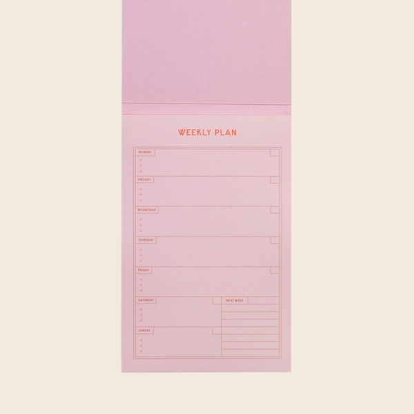 Productivity Weekly List Pad