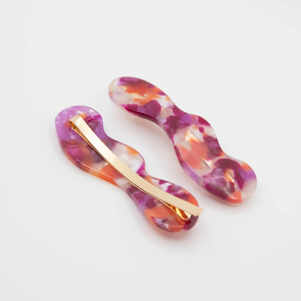 Wavy Hair Slides | Frozen Berry