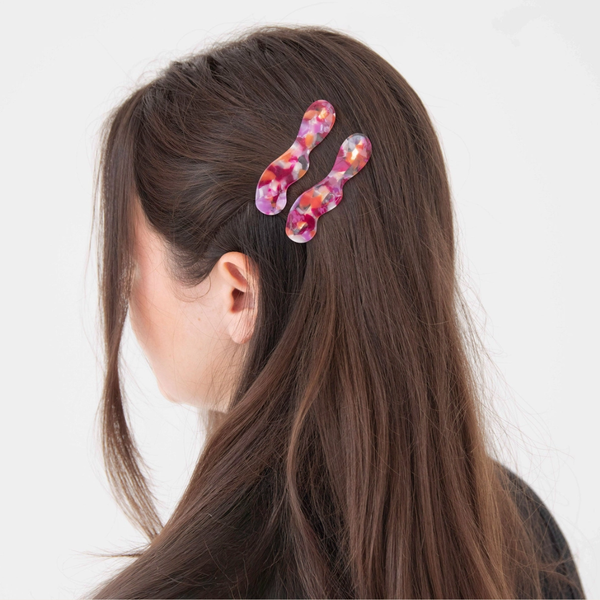 Wavy Hair Slides | Frozen Berry