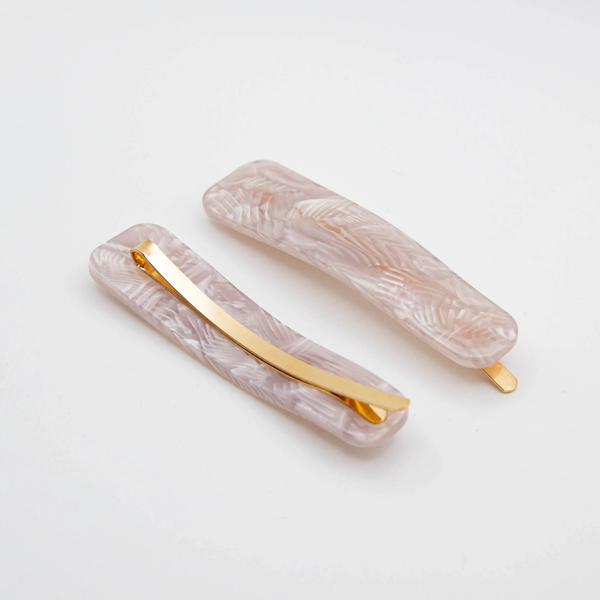 Lilac Marble Hair Slides