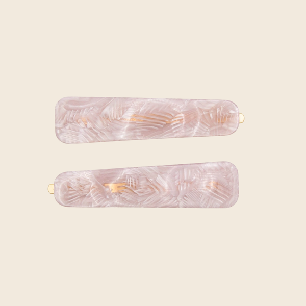 Lilac Marble Hair Slides