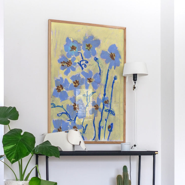 Blooming In Blue Print | 50 x 70cm