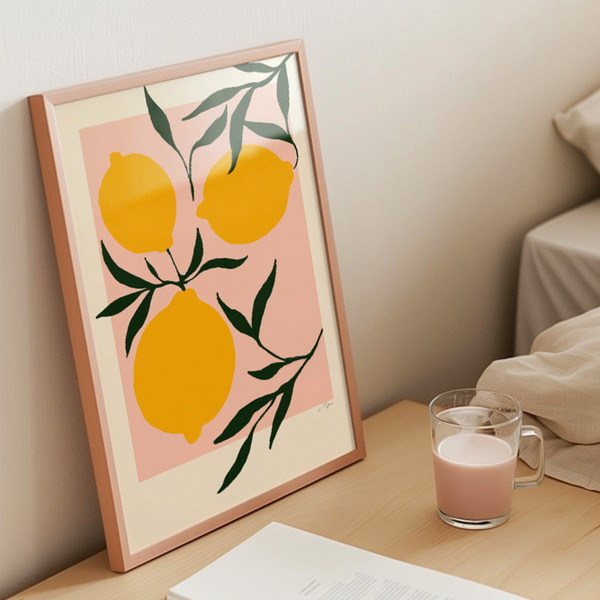 Pink Lemons Print | 30 x 40cm