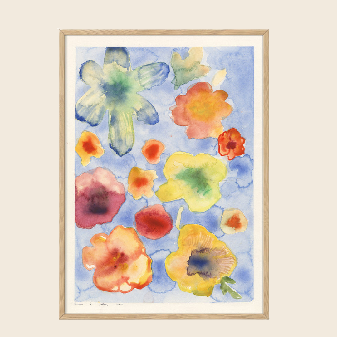 Floating Flowers Print | 50 x 70cm