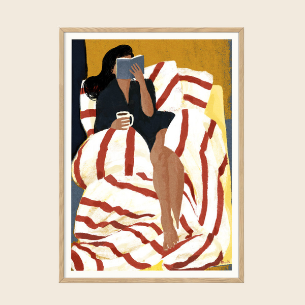 Hot Coffee and A Book Print | 50 x 70cm
