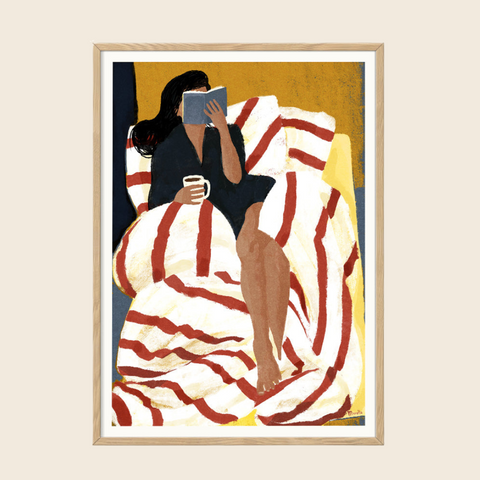 Hot Coffee and A Book Print | 50 x 70cm